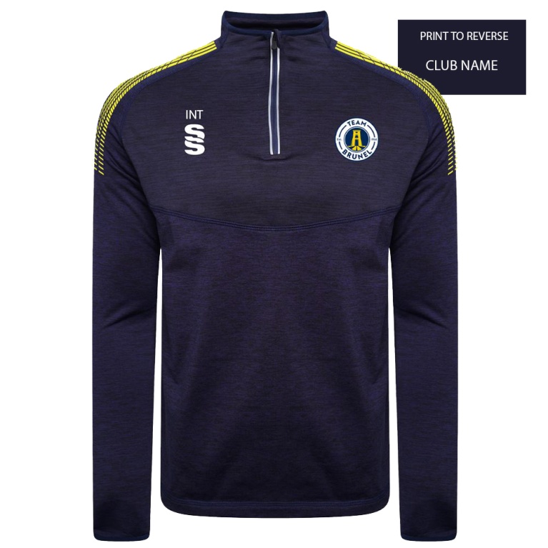 Brunel University Dual Performance 1/4 Zip Top : Navy