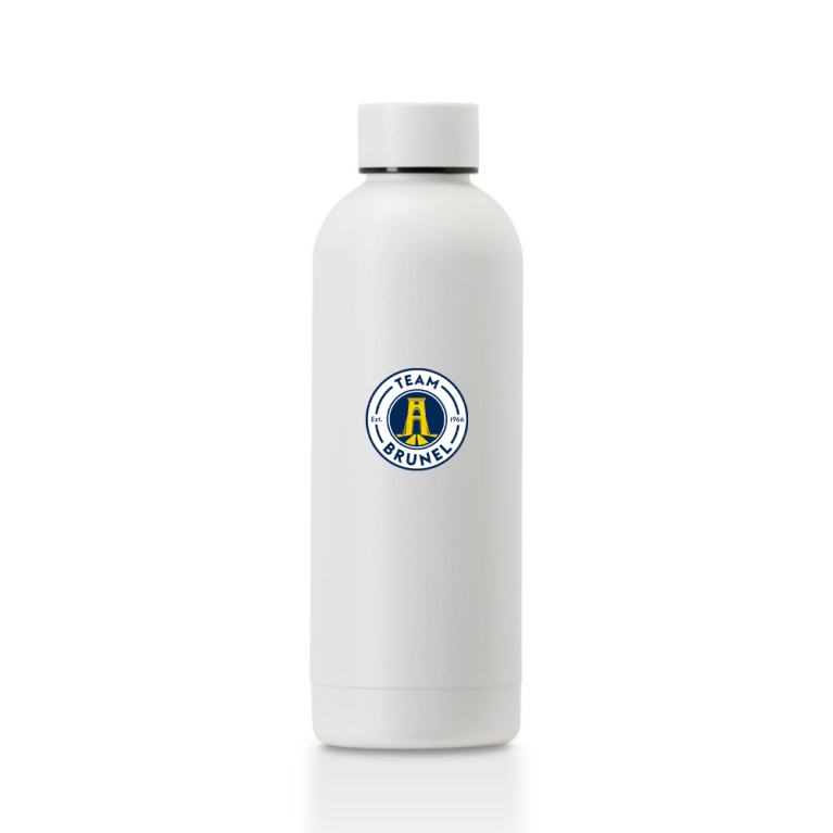 Brunel University - Stainless Steel Bottle - White - 500ML