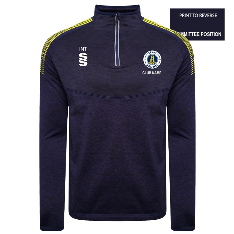 Brunel University Stash - Dual Performance 1/4 Zip Top : Navy